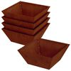 vidaXL Tuin Bloempot 5 pcs Roestig 40 x 40 x 15 cm Cortenstaal