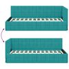 vidaXL Hoekbedframe met hoofdeinde Turquoise 100 cm x 200 cm Fluweel