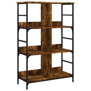 vidaXL Boekenrek 78,5x33x117,5 cm bewerkt hout gerookt eikenkleurig