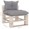 vidaXL 6-delige Loungeset met kussens pallet grenenhout