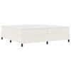 vidaXL Boxspringbed Cr&egrave;me en Wit 200 x 200 cm Katoen Stof