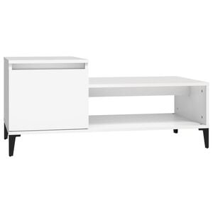 vidaXL Salontafel 100x50x45 cm bewerkt hout wit