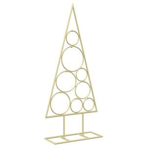 vidaXL Metalen kerstboom met ronde standaard KUOPIO 60 cm Staal Goud