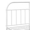 vidaXL Bedframe met hoofd- en voeteneinde metaal wit 160x200 cm