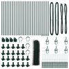 vidaXL Afrasteringspaal Groen 50 x 0,8 m (36 mm gaas) Staal en PVC