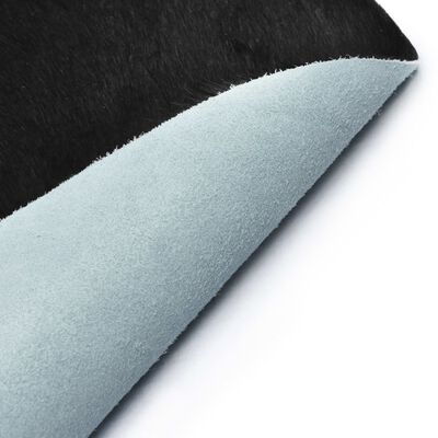 vidaXL Vloerkleed 150x170 cm echte runderhuid zwart en wit