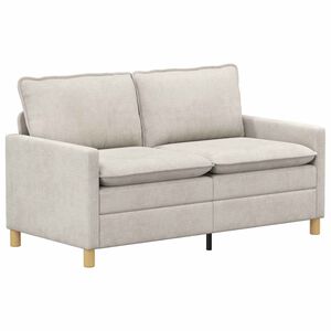 vidaXL Bank Cr&egrave;mekleurig 156 x 81 x 87,5 cm Polyester