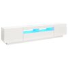 vidaXL Tv-meubel met LED-verlichting 200x35x40 cm hoogglans wit