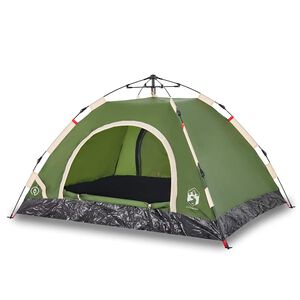 vidaXL Tent 3-persoons snelontgrendeling groen