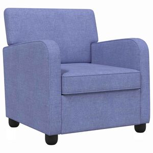 vidaXL Fauteuil Jeans Blauw Stof