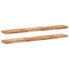 vidaXL Wandschappen 2 st zwevend olieafwerking 140x20x4 cm acaciahout