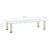 vidaXL Tv-meubel 80x35x17 cm gehard glas mat