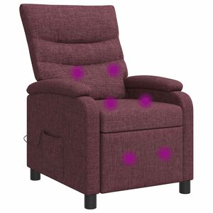 vidaXL Massage Recliner Paars Stof