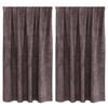 vidaXL Velvet Gordijnen 2 st Bruin 140 x 140 cm Fluweel