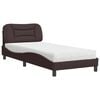 vidaXL Bed met matras "Hvar" stof donkerbruin 90x200 cm