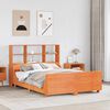 vidaXL Bed met boekenkast zonder matras hout wasbruin 150x200 cm