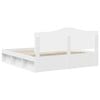 vidaXL Bedframe met hoofdeinde Wit 200 x 200 cm Massief grenenhout