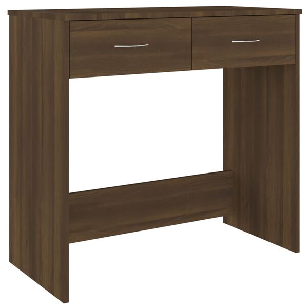 vidaXL Bureau 80x40x75 cm bewerkt hout bruin eikenkleur
