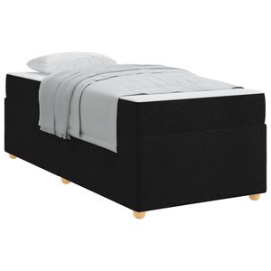 vidaXL Bedframe met matras Zwart 80 x 200 cm Stof