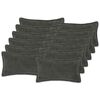 vidaXL Kussensloop 12 st HOUTEN Donkergrijs 40 x 80 cm Boucl&eacute;