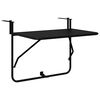 vidaXL Hangende Balkon Tafel Zwart 60 x 39 x 65 cm Staal