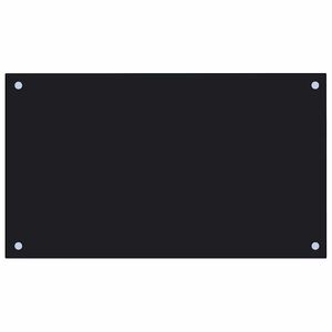 vidaXL Spatscherm keuken 70x40 cm gehard glas zwart