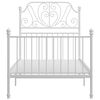 vidaXL Bedframe metaal wit 90x200 cm