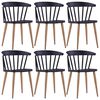vidaXL Eetkamerstoelen 6 st kunststof zwart