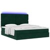 vidaXL Ottoman bed met matrassen en LED's 160x200cm fluweel