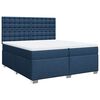 vidaXL Boxspring met matras stof blauw 200x200 cm