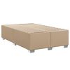 vidaXL Boxspringbed met matras kunstleer cappuccinokleurig 120x190 cm