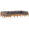 vidaXL 8-delige Loungeset met kussens massief acaciahout