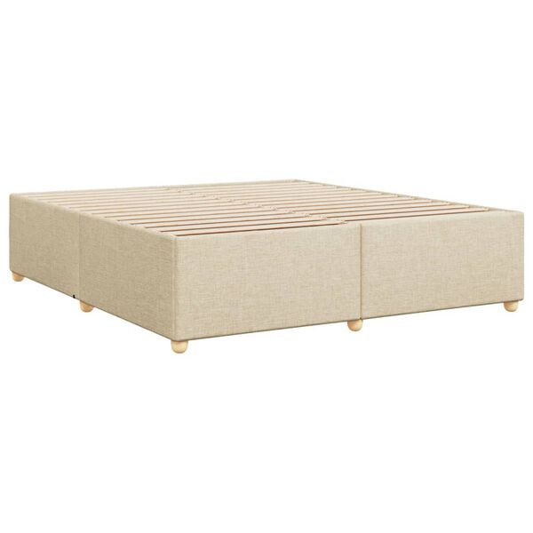 vidaXL Bedframe zonder matras stof crèmekleurig 180x200 cm