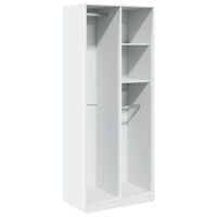 vidaXL Kledingkast 80x50x200 cm bewerkt hout gerookt eikenkleurig, klerenkast, garderobe kast, slaapkamer kast, garderobekast, hoge kast vidaXL Kledingkast 80x50x200 cm bewerkt hout gerookt eikenkleurig, klerenkast, garderobe kast, slaapkamer kast, garderobekast, hoge kast