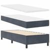 vidaXL LED Boxspring Bed met Matras Donkergrijs 80 x 200 cm Fluweel