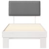 vidaXL Bedframe met Gevoerd Hoofdgedeelte Lichtgrijs 100 x 200 cm