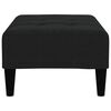vidaXL Slaapbank 2-zits met voetenbank microvezelstof zwart