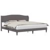 vidaXL Bedframe met hoofdeinde Grijs 200 x 200 cm Kunstleer