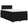 vidaXL Boxspringbed met matras met hoofdeinde Zwart 120 x 190 cm Stof