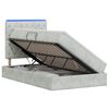 vidaXL LED Opslagbed met Matras Lichtgrijs 120 x 200 cm Fluweel
