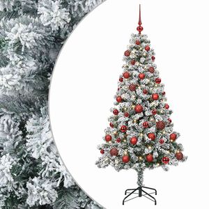 vidaXL Kunstkerstboom met Ballen 120 cm 150 LED's Warmwit