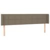vidaXL Hoofdbord met randen 163x16x78/88 cm stof taupe