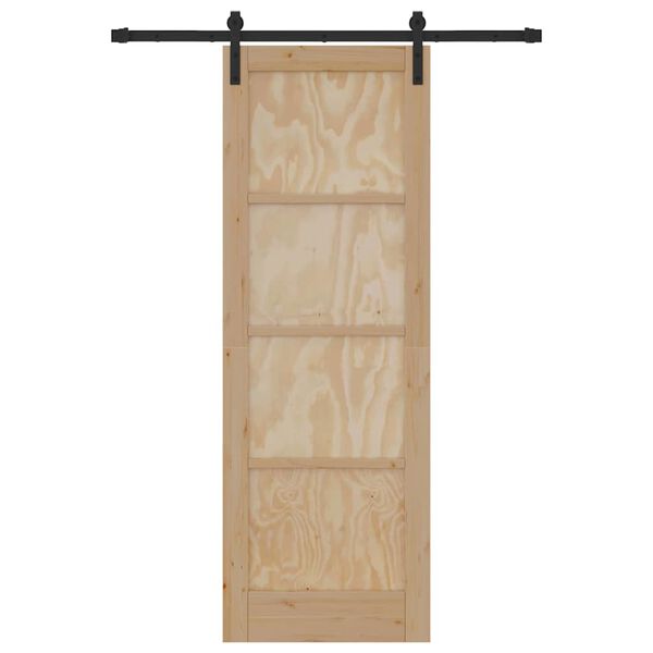 vidaXL Schuifdeur Bruin 73,5 x 211 cm Massief grenenhout