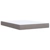 vidaXL Boxspring met matras stof taupe 140x200 cm