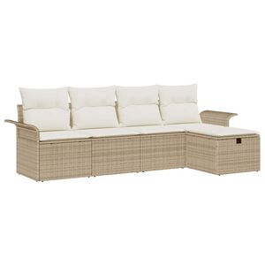 vidaXL Tuin Sofa Set 5 st Poly riet