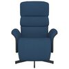 vidaXL Fauteuil verstelbaar met voetensteun stof blauw