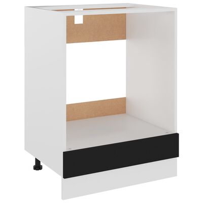 vidaXL Ovenkast 60x46x81,5 cm bewerkt hout zwart