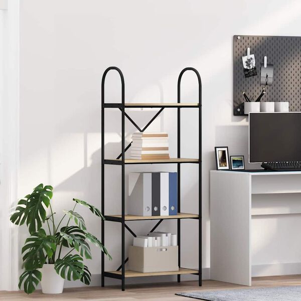 vidaXL Boekenkast Sonoma Eiken 60 x 30 x 146 cm Bewerkt hout