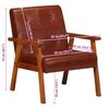 vidaXL Fauteuil echt leer bruin