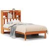 vidaXL Bed met boekenkast zonder matras grenenhout wasbruin 75x190 cm